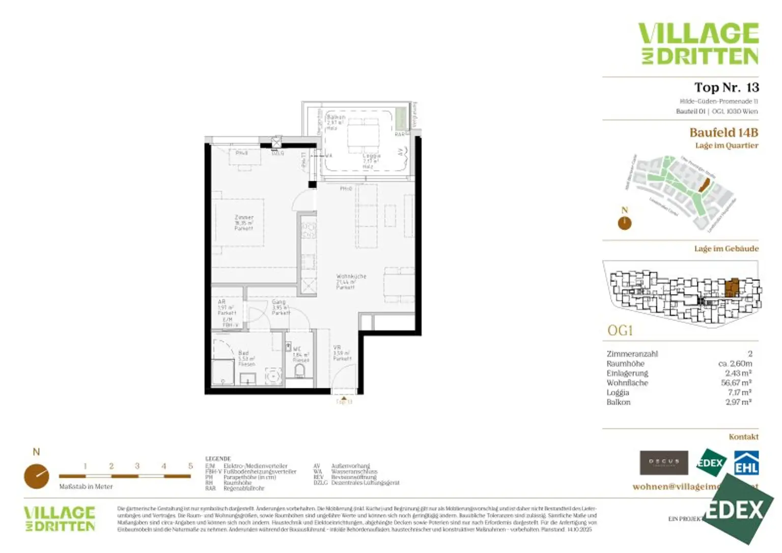 VILLAGE IM DRITTEN | 2-ZIMMER VORSORGEWOHNUNG MIT GROSSER FREIFLÄCHE