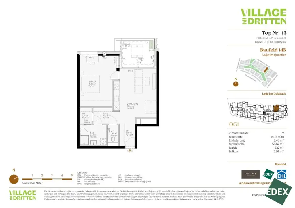 VILLAGE IM DRITTEN | 2-ZIMMER VORSORGEWOHNUNG MIT GROSSER FREIFLÄCHE
