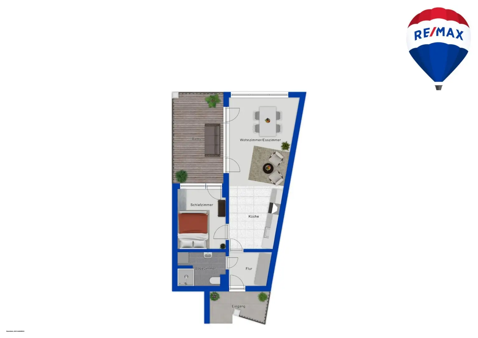 Hochwertige Designer-Wohnung mit großer Terrasse