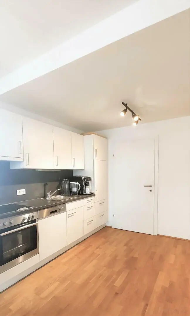 Küche mit Geschirrspüler..