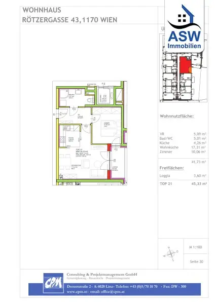 Wunderschöne 2-Zimmer Neubauwohnung mit Loggia Nähe Hernalser Hauptstraße