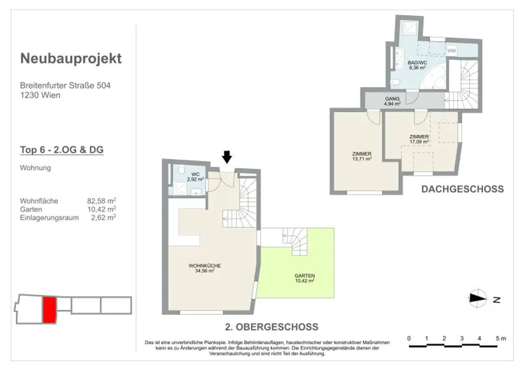 ERSTBEZUG | Helle Maisonettewohnung mit 3 Zimmern und Garten | mit viel Lieben zum Detail geplant | TOP 6