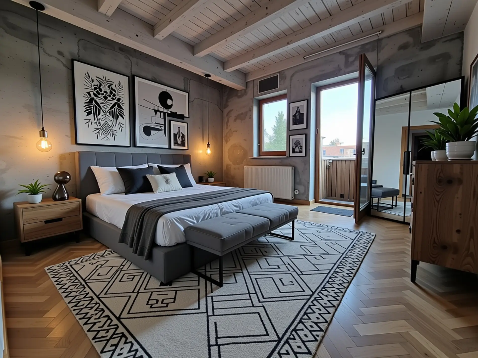 Beispieleinrichtung Schlafzimmer 1. OG
