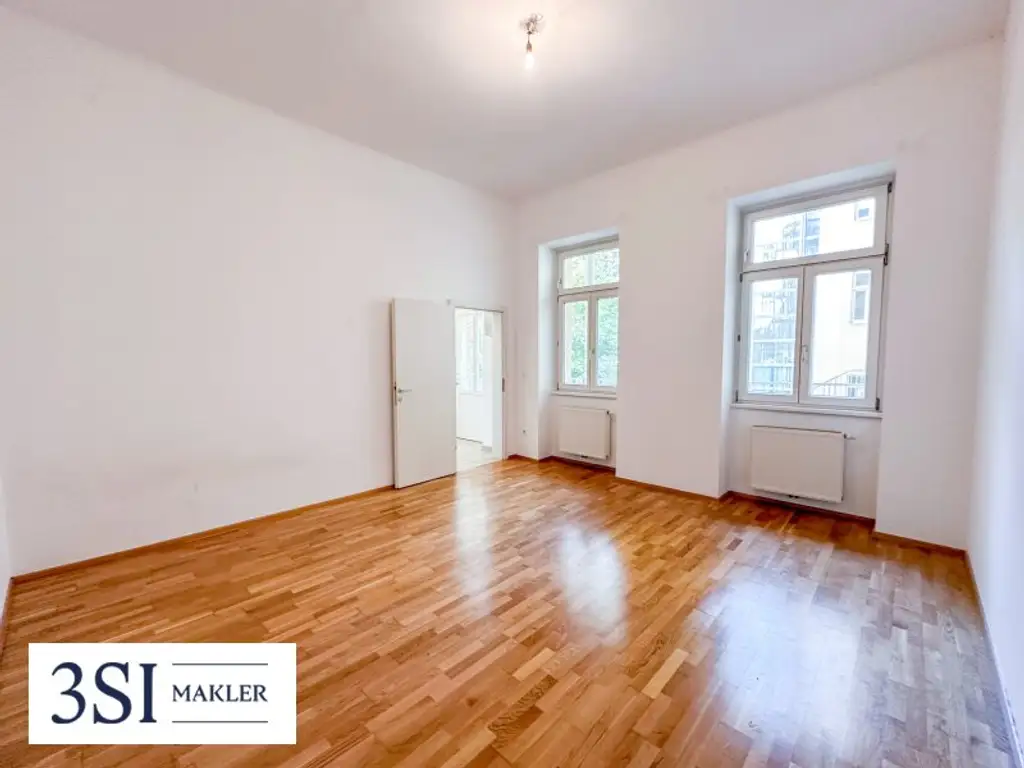 Großzügige Sonnenterrasse + absolute Privatsphäre - Helle 3-Zimmer-Wohnung in eleganter Altbauliegenschaft im 3. Bezirk