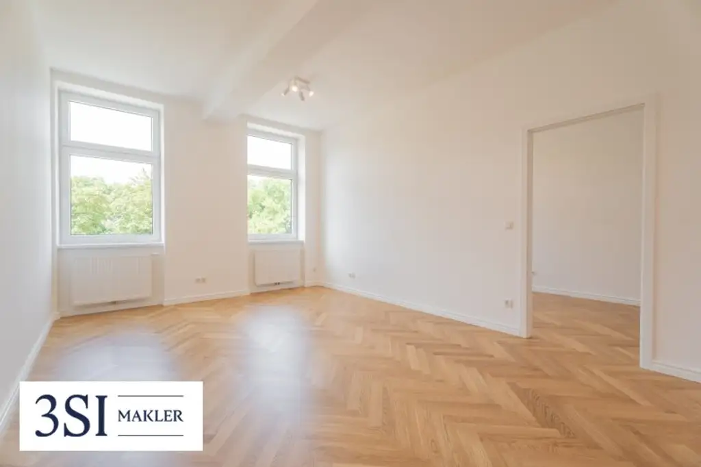 Elegante 3-Zimmer-Wohnung mit Parkblick – Erstbezug im revitalisierten Altbau
