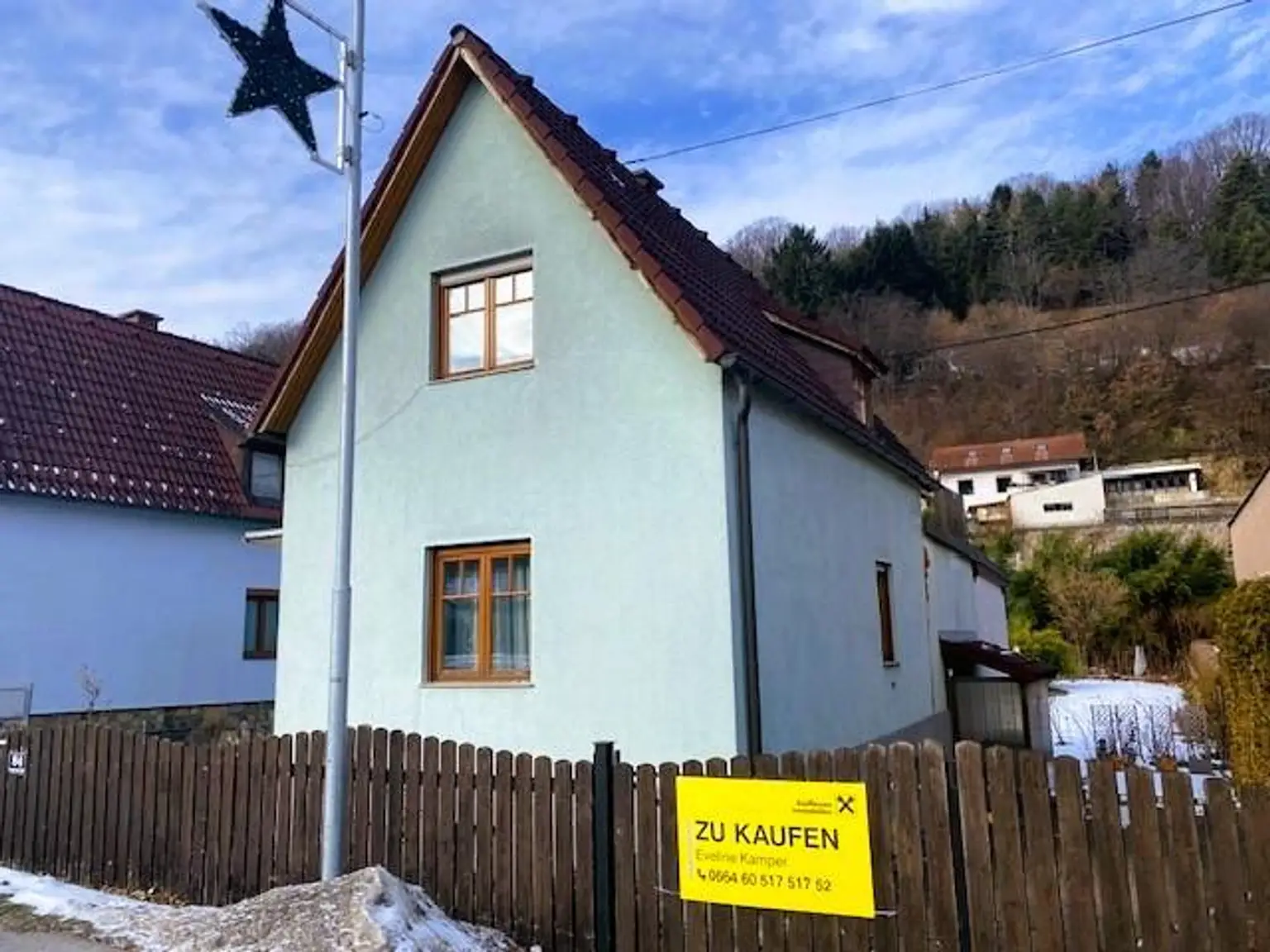 Hausfront und Einfahrt Straßenansicht