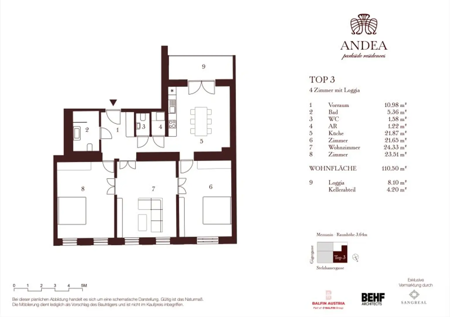 Exklusiver Wohntraum auf 4 Zimmern mit Loggia - ANDEA Parkside Residences