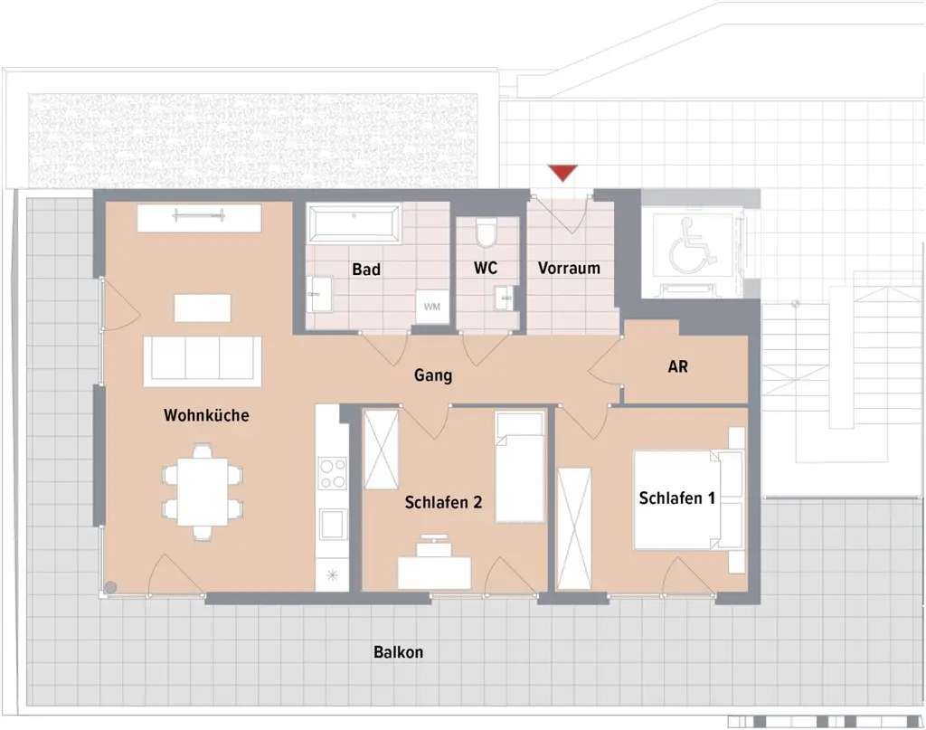 Neubau! 3-Zimmer-Terrassenwohnung in Strassgang an der Grenze zu Wetzelsdorf!