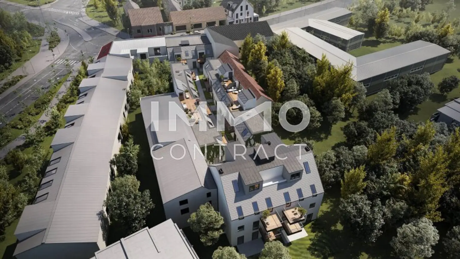 Visualisierung: Vogelperspektive von Haus 4