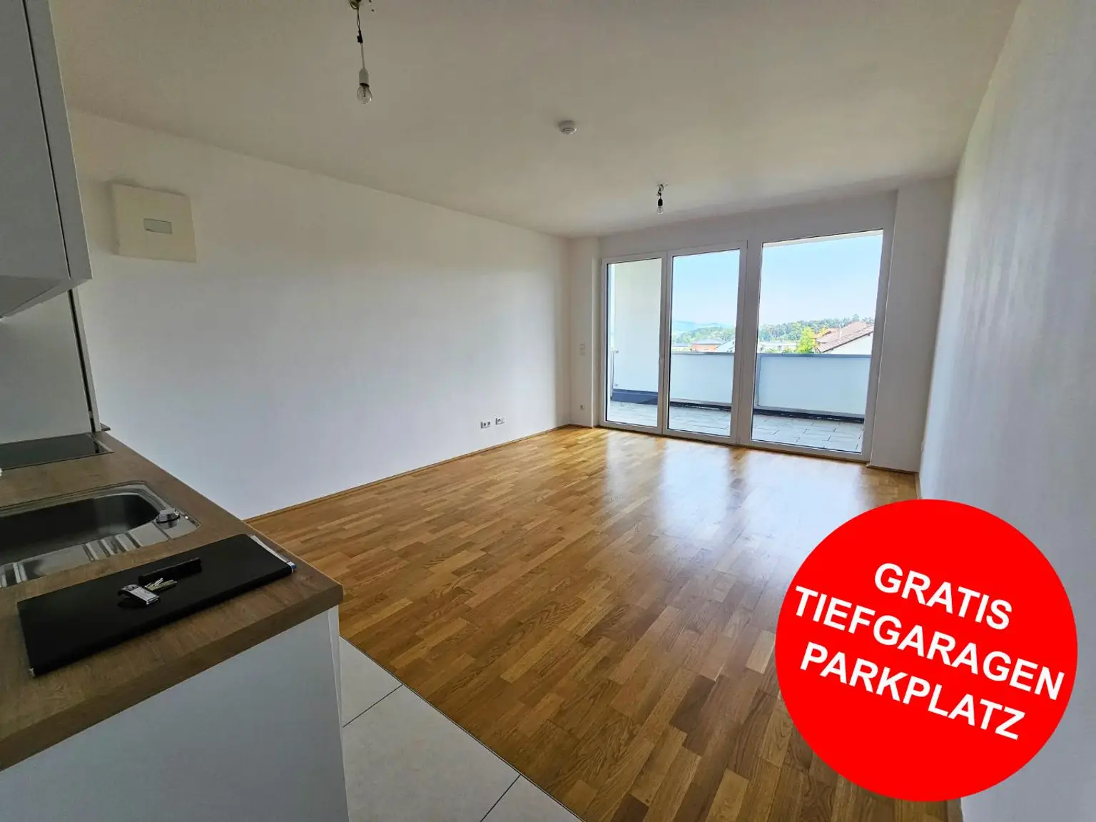 Moderne Mietwohnung mit Balkon, Einbauküche & gratis TG-Platz – Top 04
