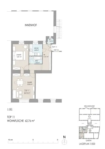 Top sanierter Stilaltbau - 2 Zimmer Wohnung