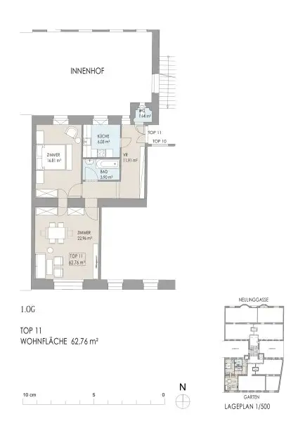 Top sanierter Stilaltbau - 2 Zimmer Wohnung