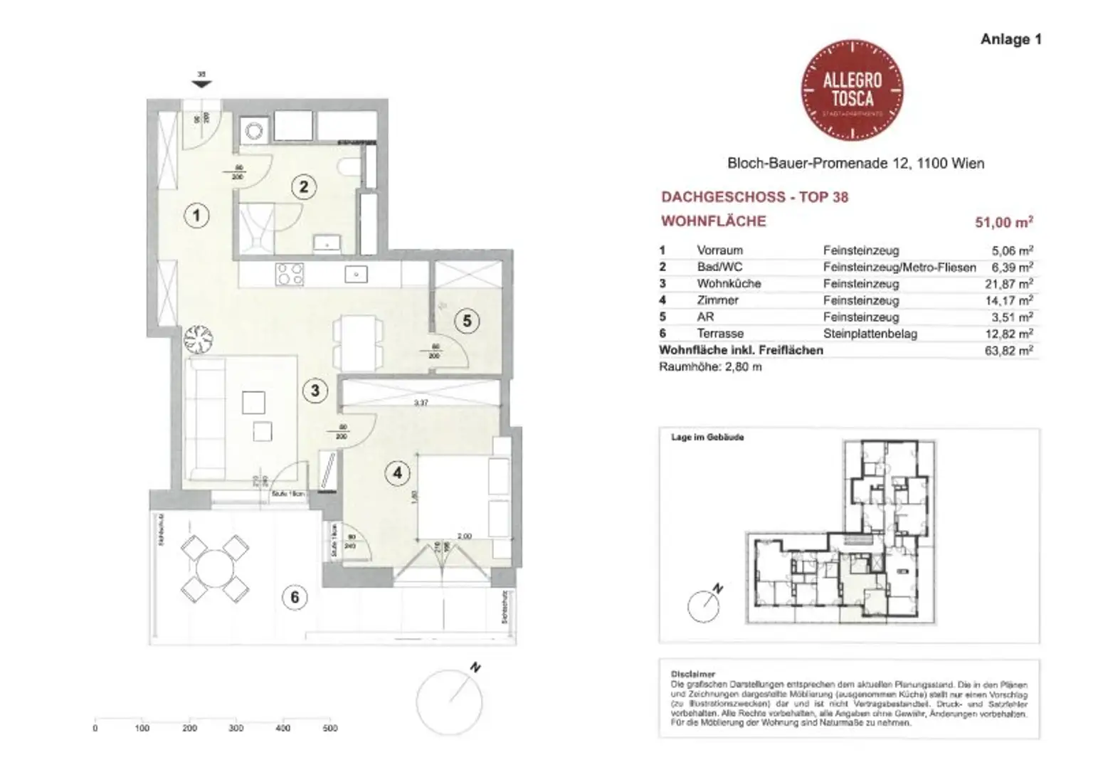 Tolle 2 Zimmerdachgeschosswohnung + Terrasse! Top Lage - sehr nahe dem Hauptbahnhof & Belvedere! Ubahn Nähe!