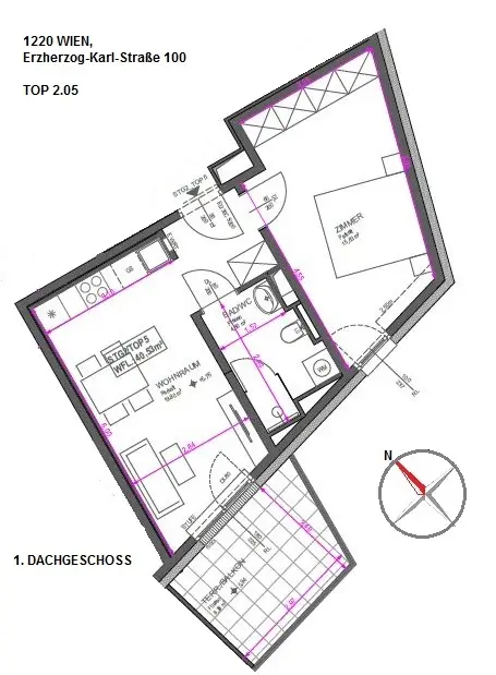 Sonnige 2-Zimmer-Terrassenwohnung in grüner Oase nahe der Donau!
ERSTBEZUG!