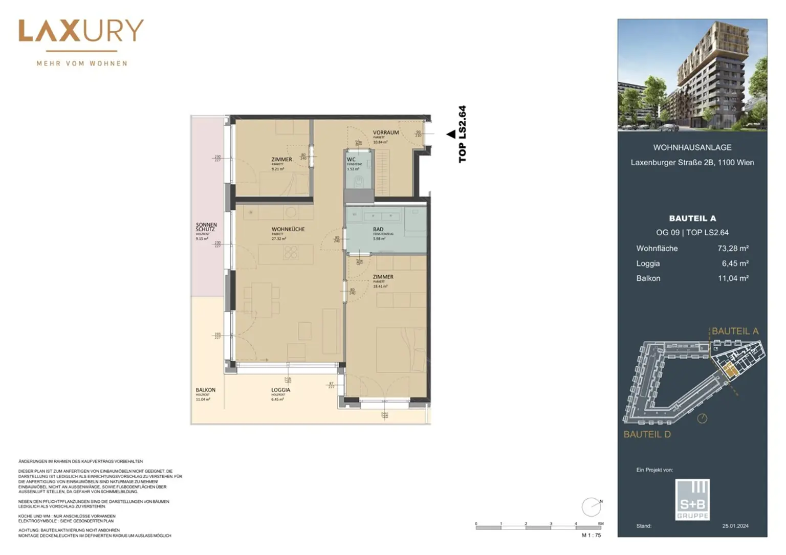9. Floor! new 3-Room apartment directly at the main train station: Commission-free + Completion in October
