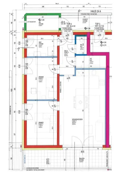 NEUBAU! Moderne, sonnige und ruhige 3 Zimmer Wohnung plus 13,85m² Balkon in Waidmannsdorf - Schubertstraße