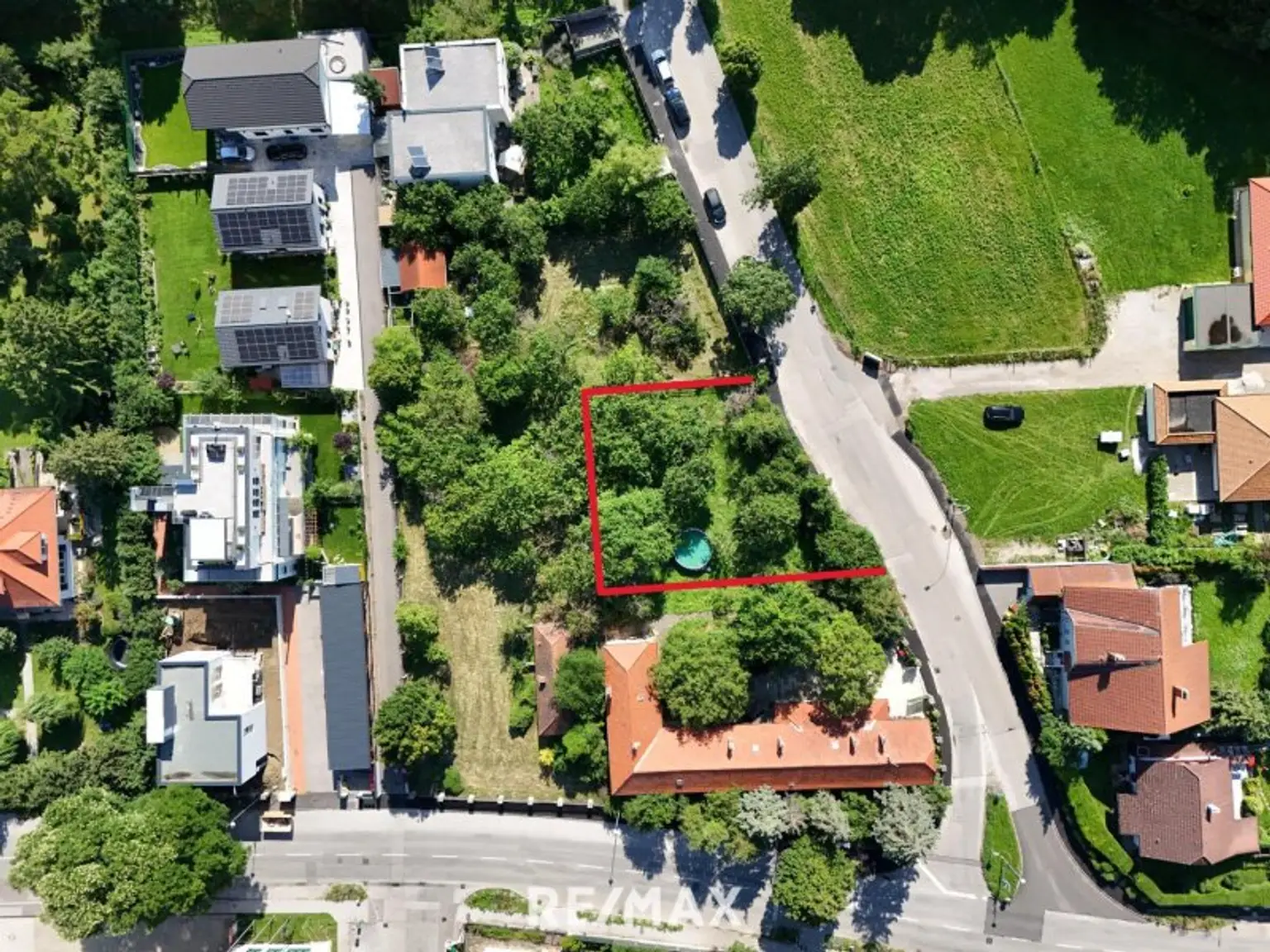 Grundstück Bild, Oben frontal