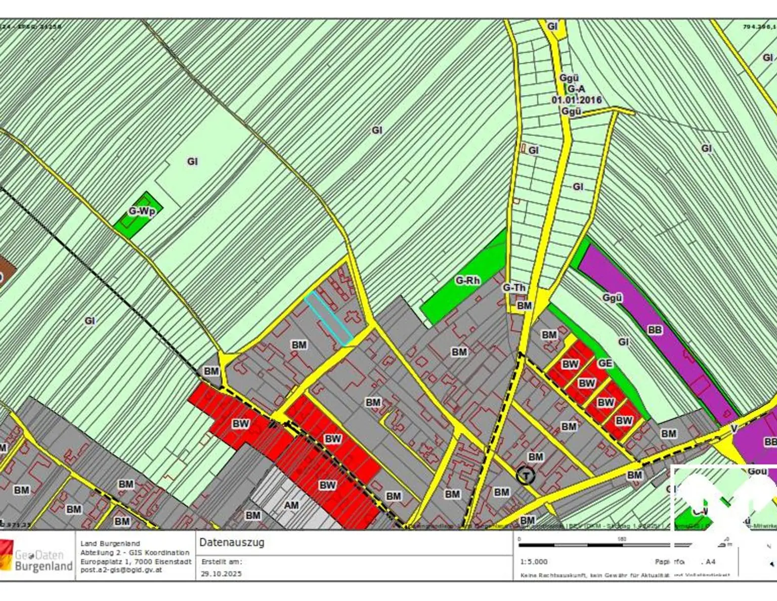 Aufgeschlossenes Grundstück in bester Lage am Ortsrand von Gols!