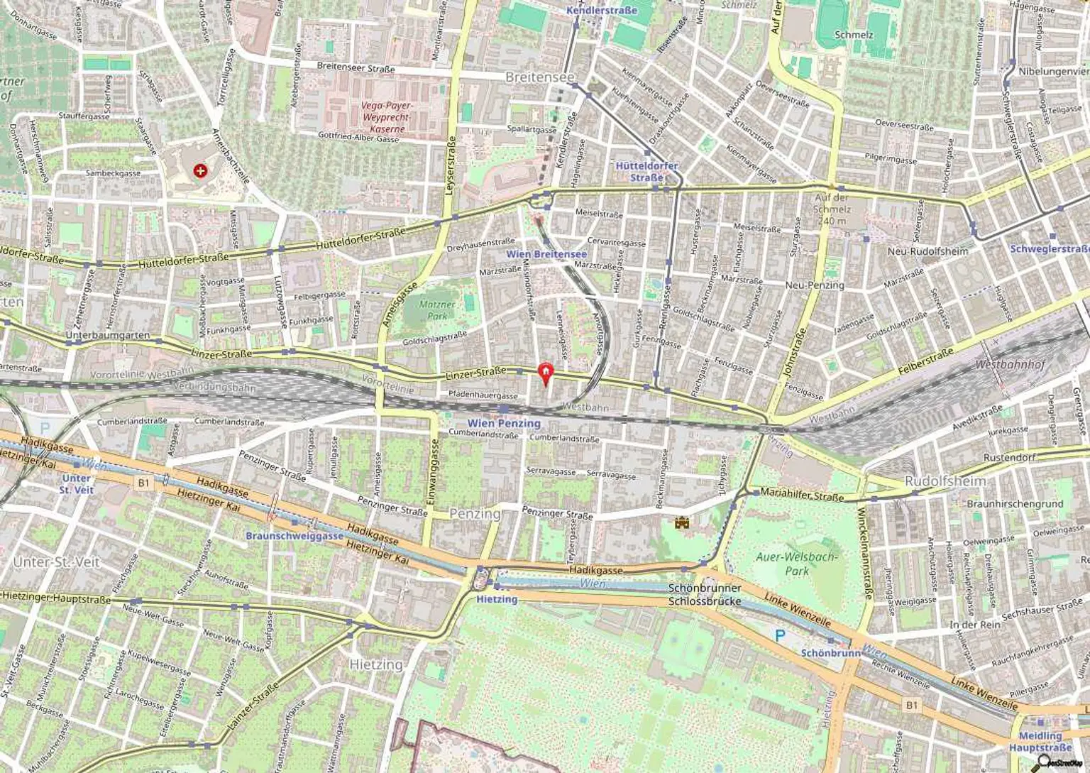 Schöne Einraum-Dachgeschosswohnung -
Nähe S-Bahn- Station Penzing