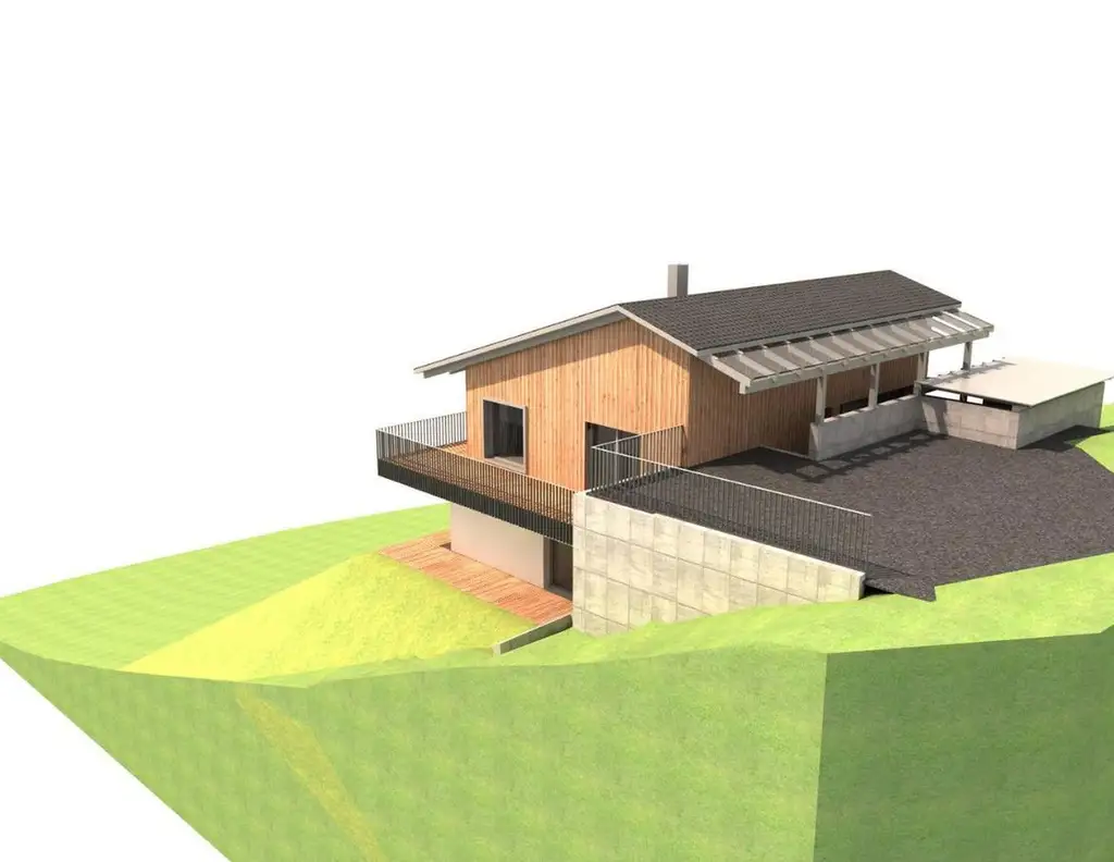 Baugrund mit Bergpanorama über Villach