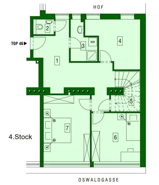 ERSTBEZUG - Sonnige Dachmaisonette mit 45m² Terrasse beim Hoffmann Platz