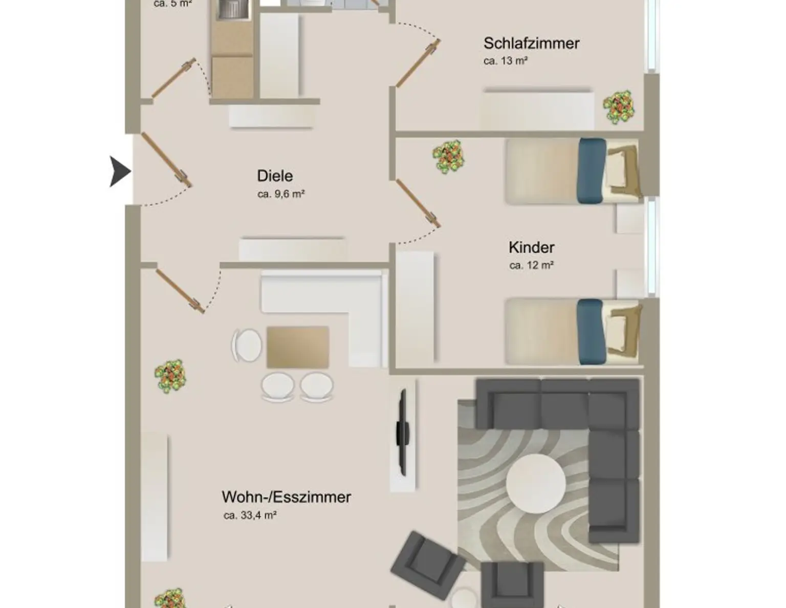 Mösern: Sonnige 3-Zimmer-Wohnung mit Freizeitwohnsitz