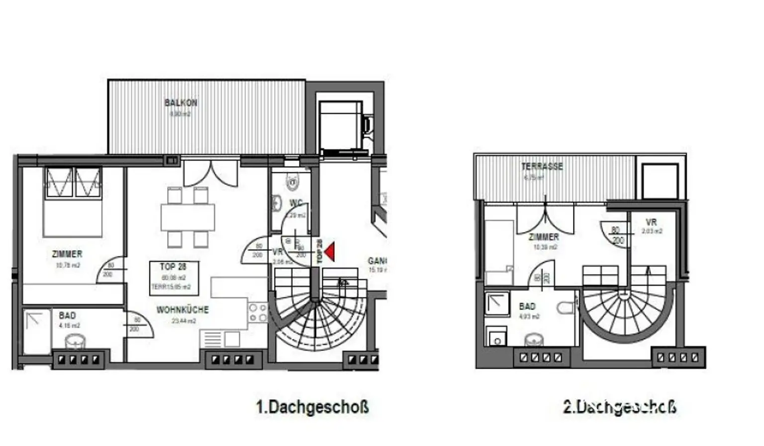 Modernes Loft mit Dachterrassen im 9. Bezirk