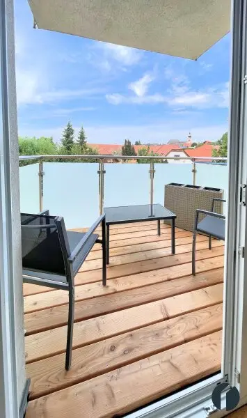 Blick vom Balkon
