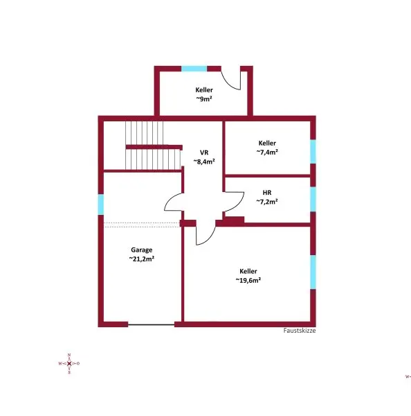 Kleines Einfamilienhaus mit Südterrasse und Garage