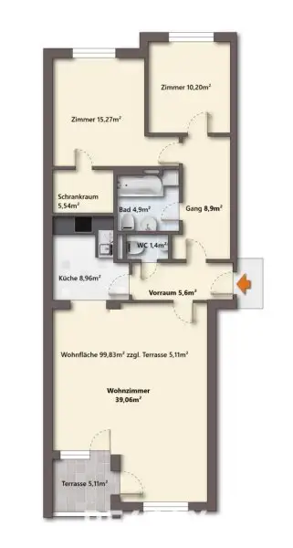 Moderne 3 Zimmer Wohnung