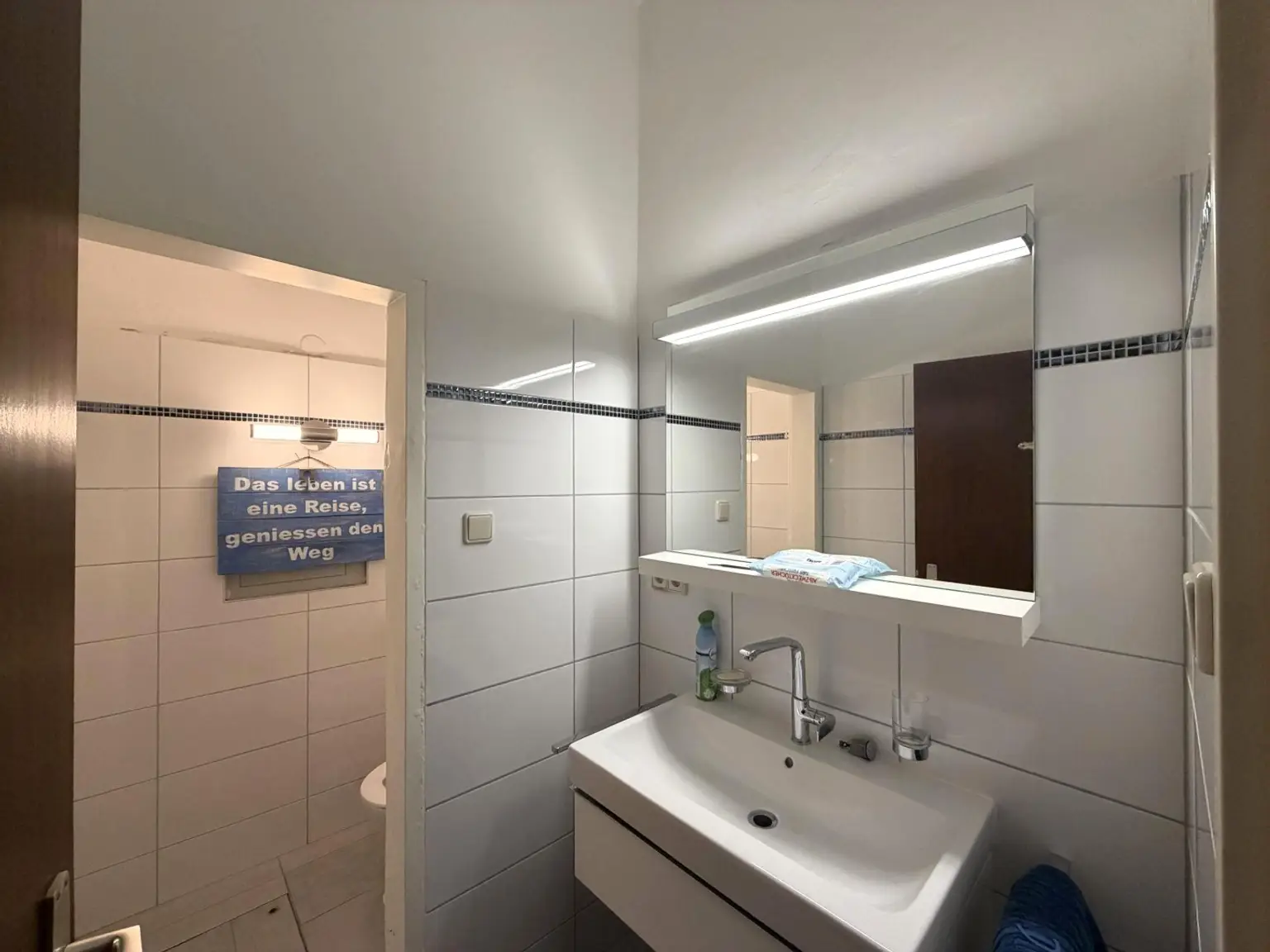 EG / Toilette im Vorraum und Handwaschbecken