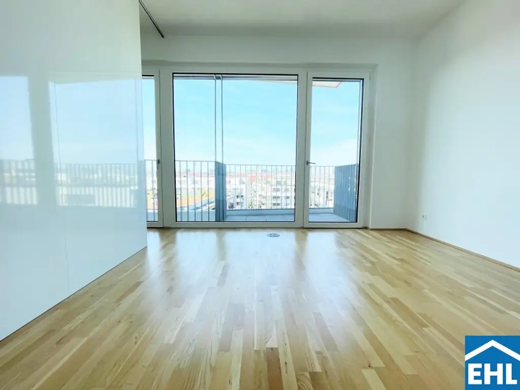 Topmoderner 2-Zimmer-Wohnraum über den Dächern Wiens