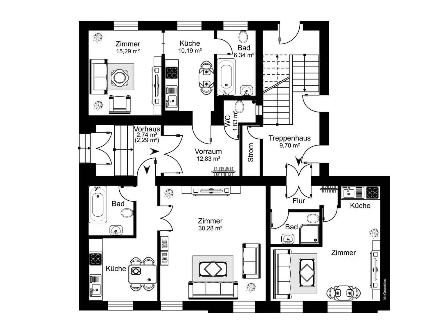 Anlegerwohnungspaket in Grazer Gründerzeithaus