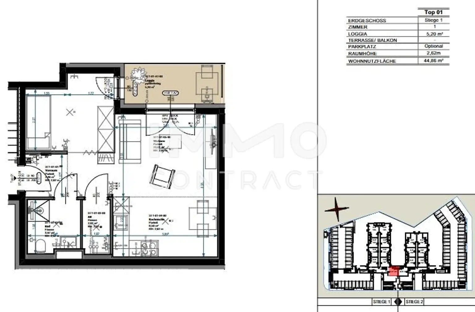Top Anlage: Große, vermietete 1-Zimmer-Wohnung mit Loggia in attraktiver Lage