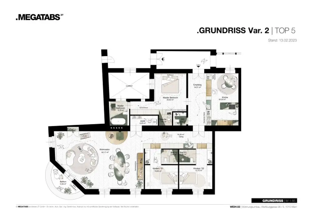 Einzigartige luxuriöse Wohnung im Palais