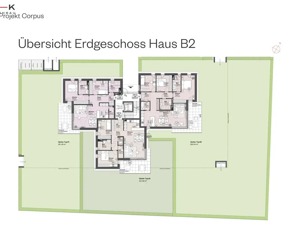 4-Zimmer-Gartenwohnung B2-Top 2 | Wohnen im Herzen von Grödig