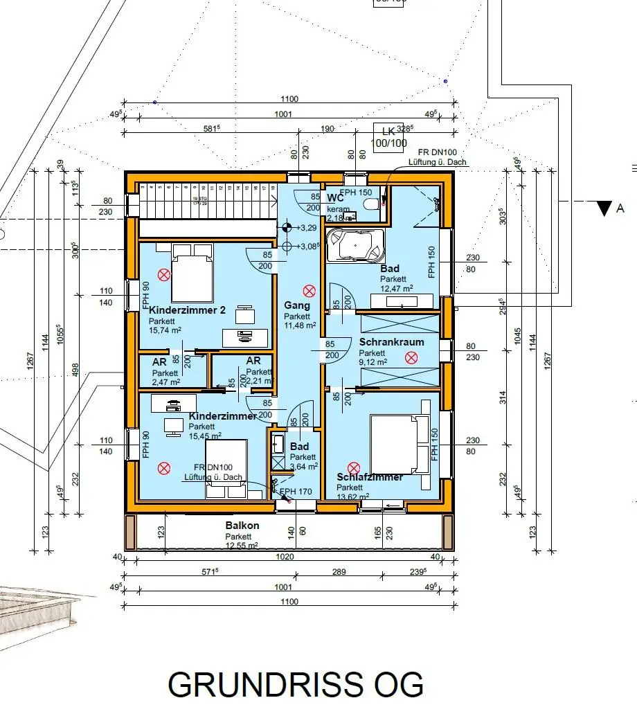 Grundriss Einreichungsplan OG