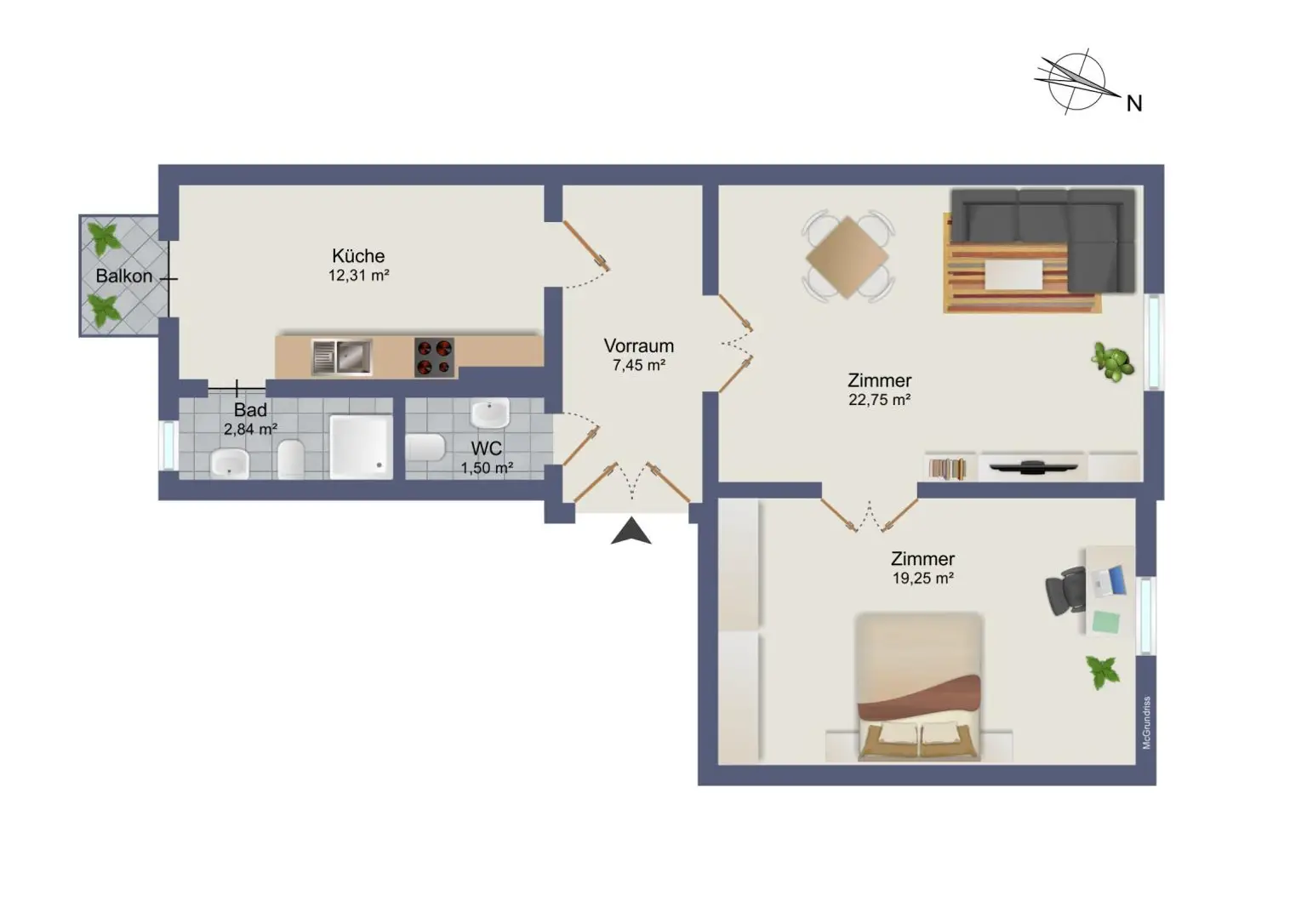 Grundriss ETW 8010 Schönaugürtel 70 - Top 9-10