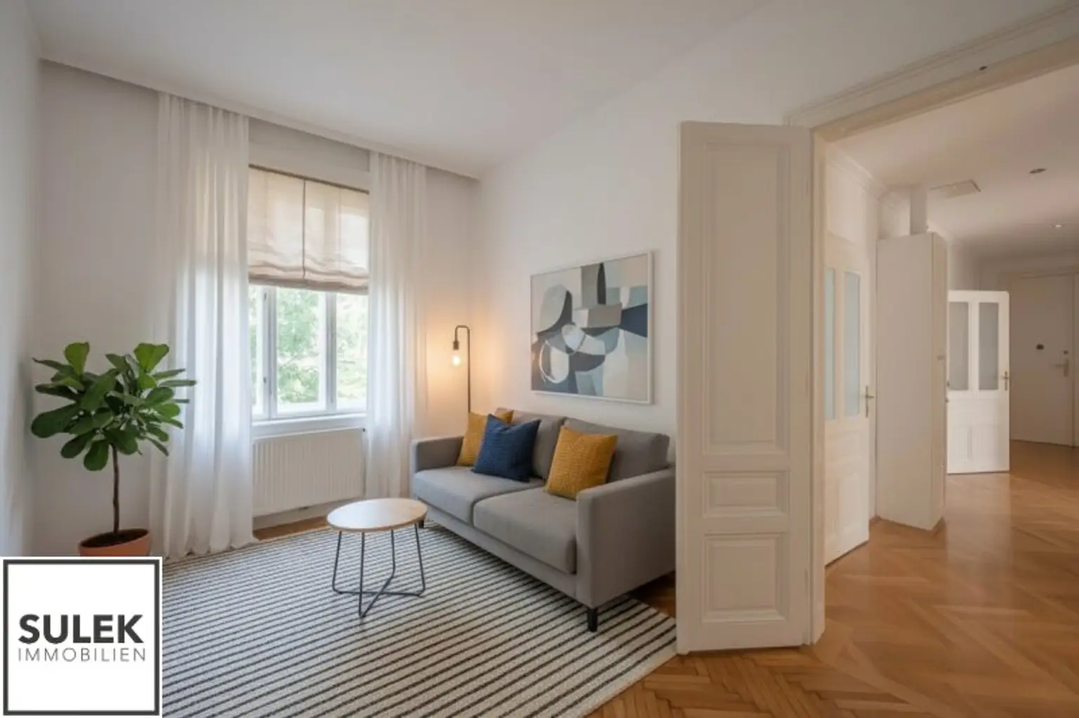 Gut geschnittene Altbauwohnung mit Grünblick; Schönbrunnerallee
