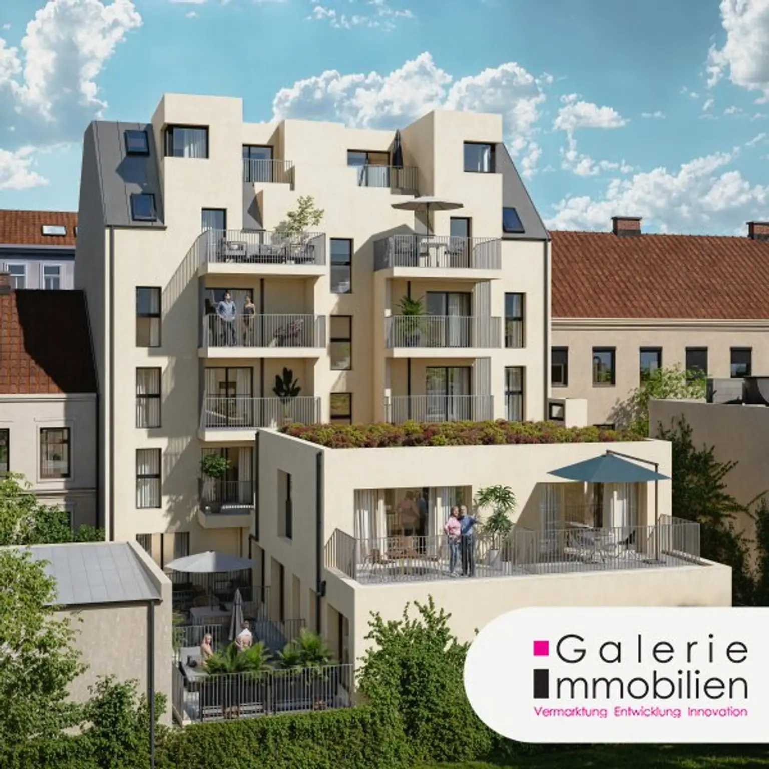 PASSIVHAUS - Barrierefreie DG-Wohnung mit 2 Terrassen - sonnig und hell - Tiefgarage