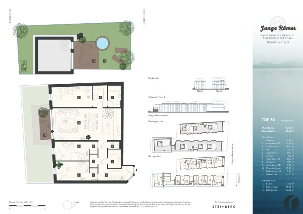 4 Zimmer Wohnung mit Dachgarten