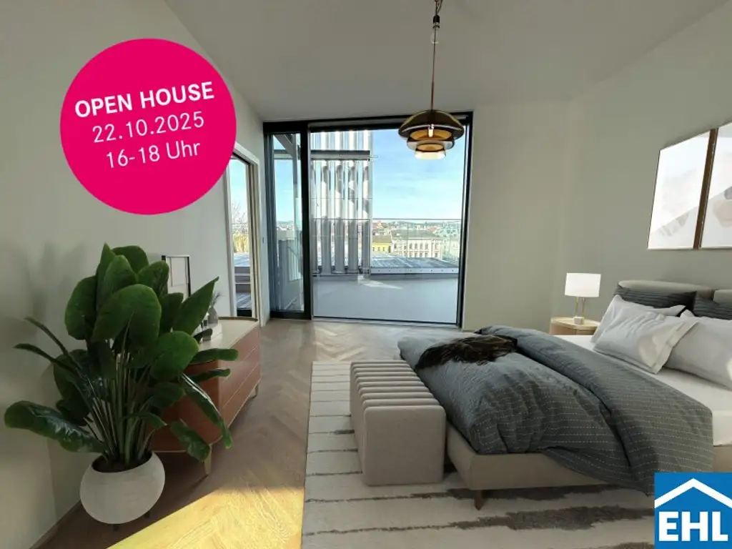 Exklusive Dachgeschoss-Maisonette mit Panoramablick bis zum Kahlenberg