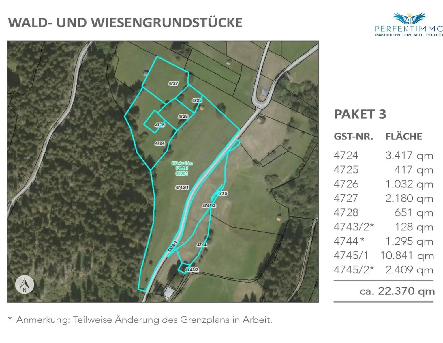 Landwirtschaftliche Flächen in Arzl im Pitztal