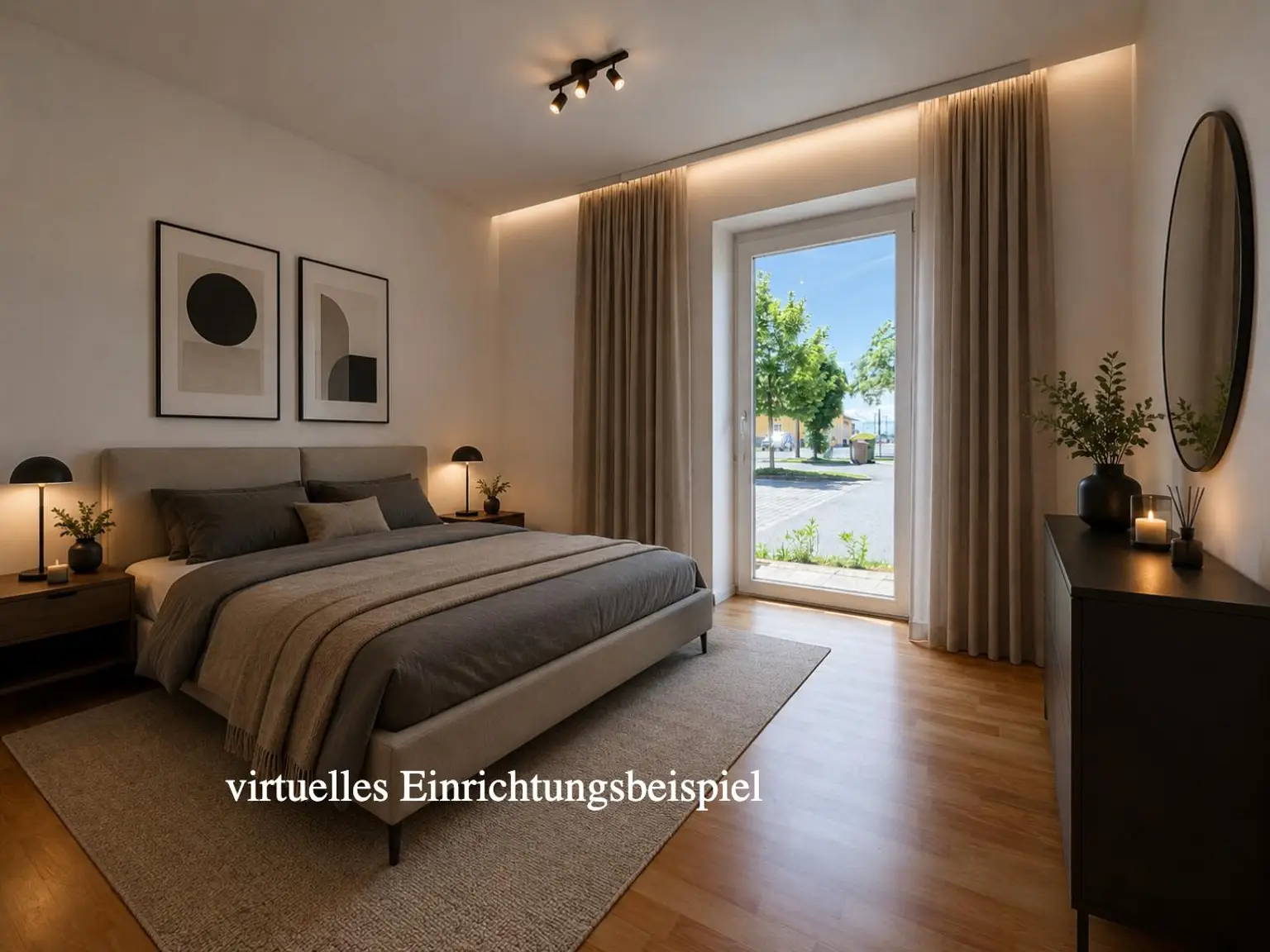Zimmer 2 Schlafzimmer virtuelles Einrichtungsbsp.