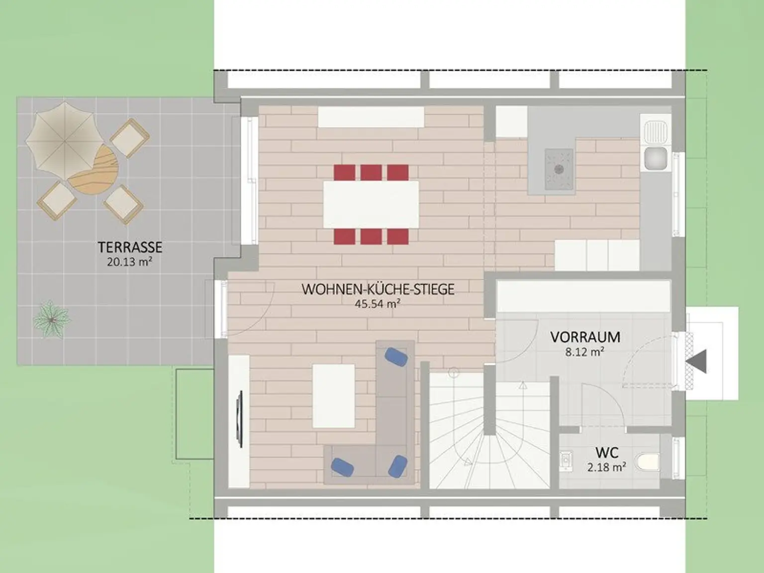 Schlüsselfertiges Reihenhaus in ruhiger Lage! U2 Nähe. Photovoltaikanlage. Nahe Badeteich Hirschstetten. Provisionsfrei für den Käufer