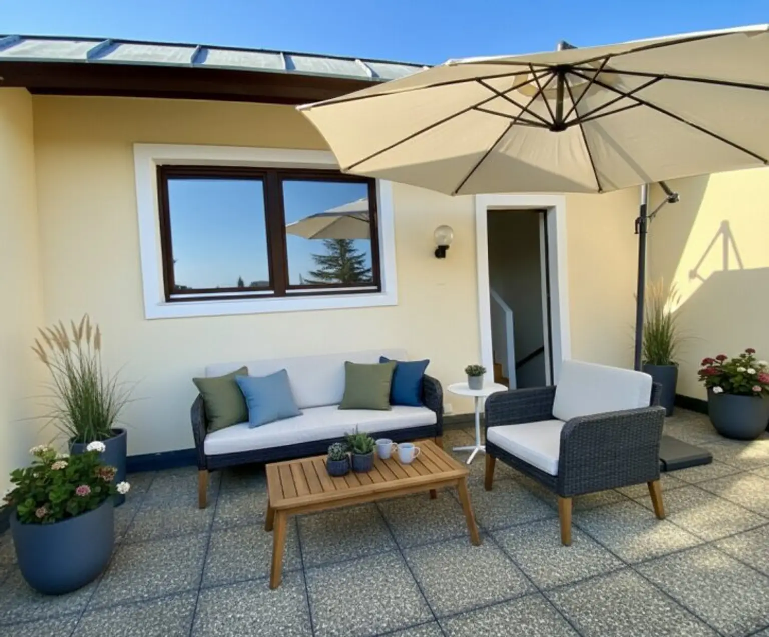 Visualisierung Dachterrasse möbliert