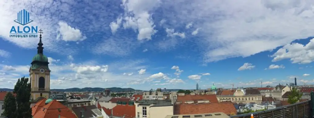 Wunderschöne 4-Zimmer DG-Wohnung mit 2 Terrassen | Klimaanlage | Nähe Augarten/Taborstraße | Garage optional mietbar