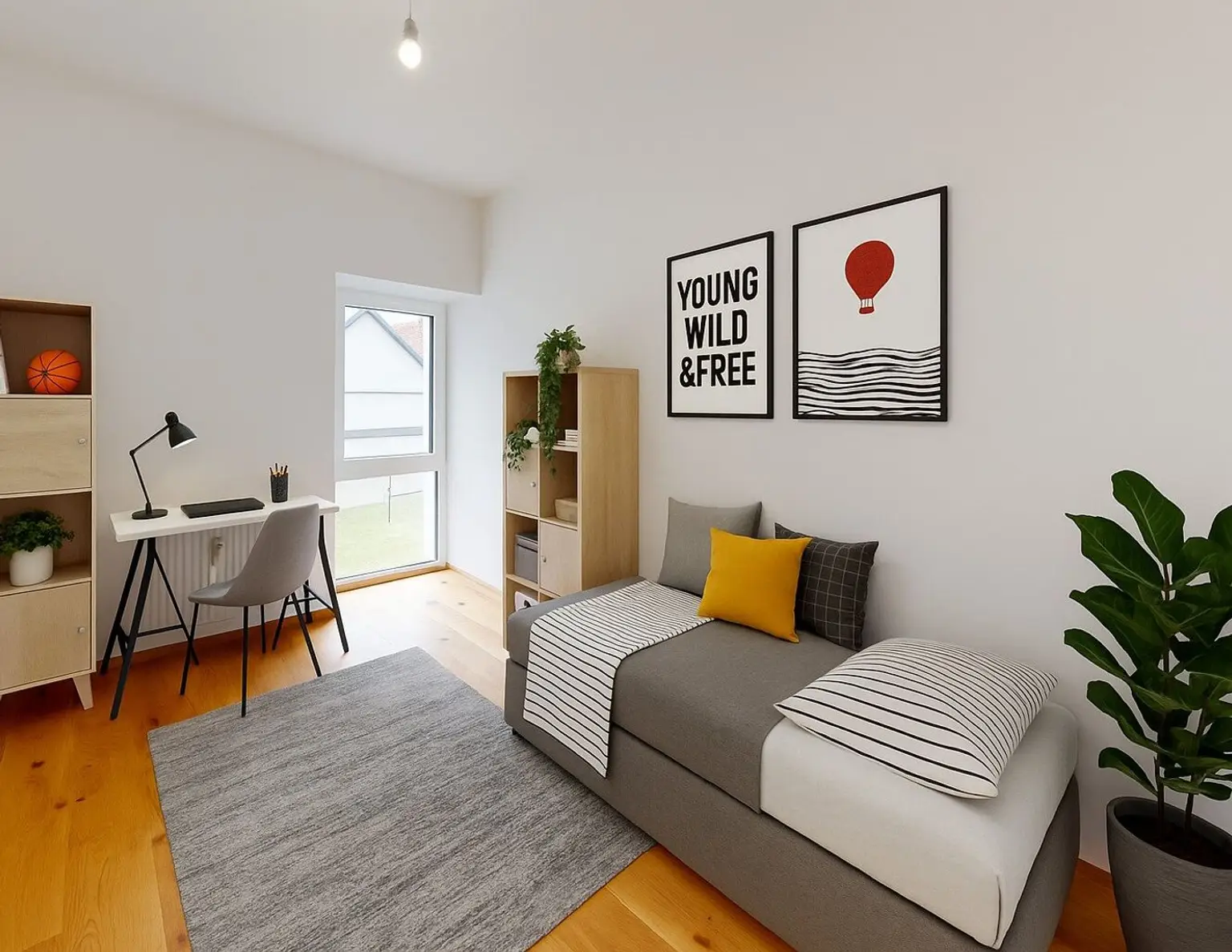Provisionsfrei / Keine Grunderwerbsteuer!: Feldkirchen - 3-Zimmer-Wohnung im Grünen mit großem Balkon