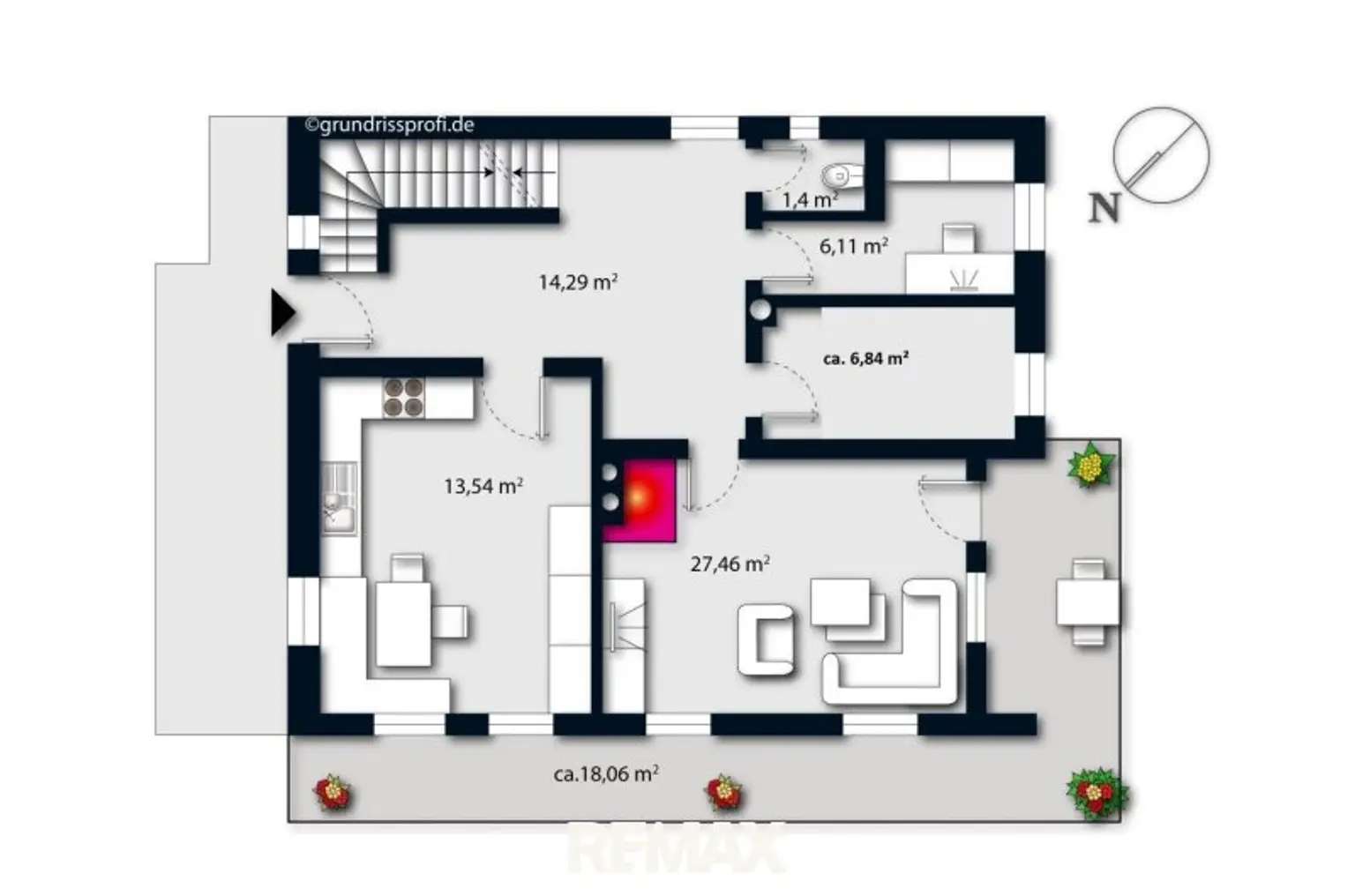 Grundrissplan Erdgeschoss