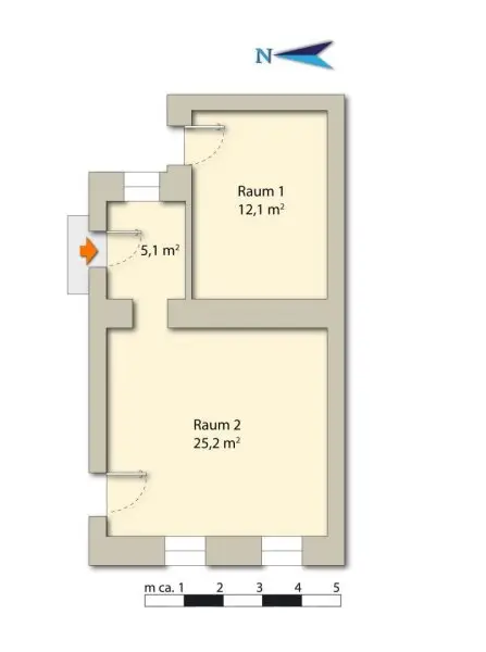 Grundriss-Skizze Maße ca.